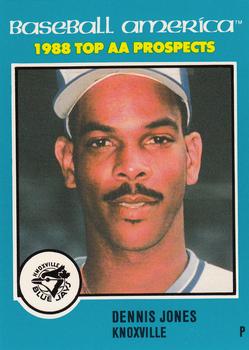 1988 Best Baseball America AA Top Prospects #AA19 Dennis Jones Front