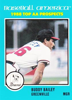 1988 Best Baseball America AA Top Prospects #AA30 Buddy Bailey Front