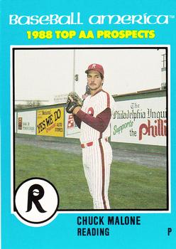 1988 Best Baseball America AA Top Prospects #AA6 Chuck Malone Front