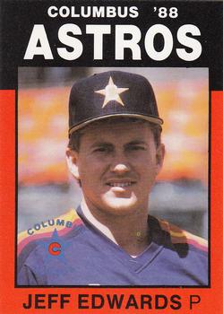 1988 Best Columbus Astros #16 Jeff Edwards Front