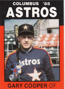 1988 Best Columbus Astros #21 Gary Cooper Front