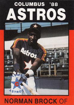 1988 Best Columbus Astros #27 Norman Brock Front