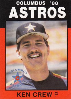 1988 Best Columbus Astros #6 Ken Crew Front