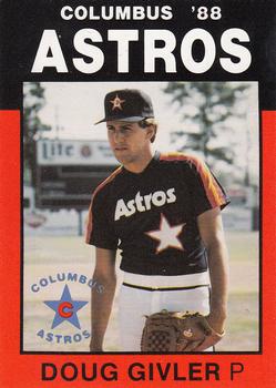 1988 Best Columbus Astros #7 Doug Givler Front