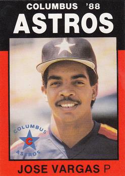 1988 Best Columbus Astros #8 Jose Vargas Front
