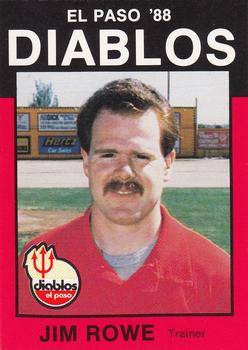 1988 Best El Paso Diablos #11 Jim Rowe Front
