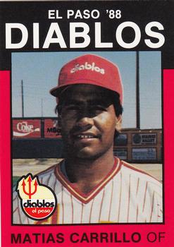 1988 Best El Paso Diablos #12 Matias Carrillo Front