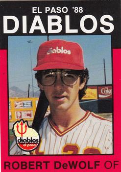 1988 Best El Paso Diablos #14 Robert Dewolf Front