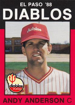 1988 Best El Paso Diablos #16 Andy Anderson Front