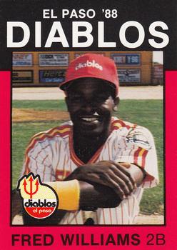 1988 Best El Paso Diablos #19 Fred Williams Front