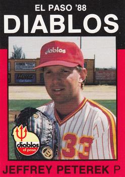1988 Best El Paso Diablos #21 Jeffrey Peterek Front