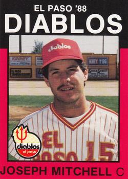 1988 Best El Paso Diablos #25 Joseph Mitchell Front