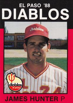 1988 Best El Paso Diablos #28 James Hunter Front