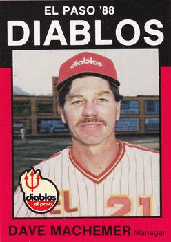 1988 Best El Paso Diablos #6 Dave Machemer Front
