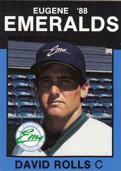 1988 Best Eugene Emeralds #12 David Rolls Front