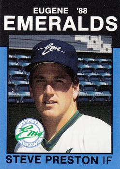 1988 Best Eugene Emeralds #20 Steve Preston Front