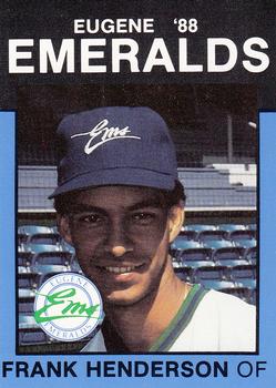 1988 Best Eugene Emeralds #23 Frank Henderson Front