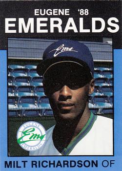 1988 Best Eugene Emeralds #27 Milt Richardson Front
