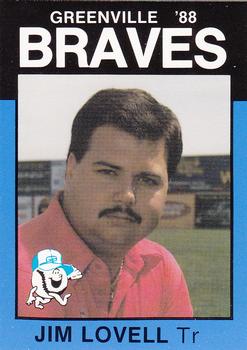 1988 Best Greenville Braves #11 Jim Lovell Front
