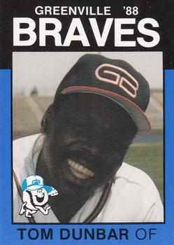 1988 Best Greenville Braves #21 Tommy Dunbar Front