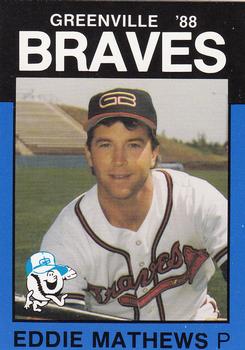 1988 Best Greenville Braves #22 Eddie Mathews Front