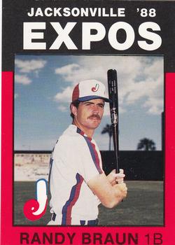 1988 Best Jacksonville Expos #21 Randy Braun Front