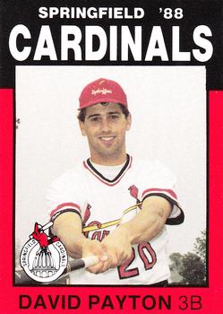 1988 Best Springfield Cardinals #15 David Payton Front