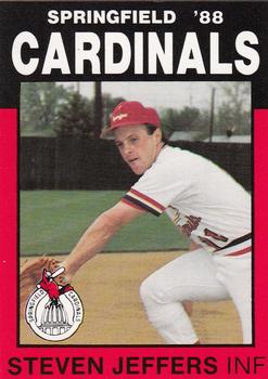 1988 Best Springfield Cardinals #20 Steven Jeffers Front