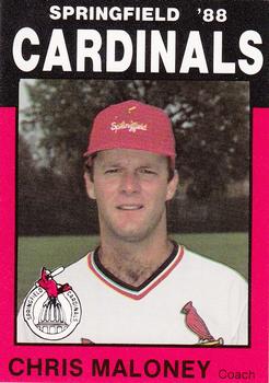 1988 Best Springfield Cardinals #25 Chris Maloney Front