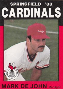 1988 Best Springfield Cardinals #26 Mark DeJohn Front