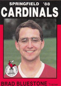 1988 Best Springfield Cardinals #27 Brad Bluestone Front
