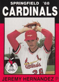 1988 Best Springfield Cardinals #3 Jeremy Hernandez Front