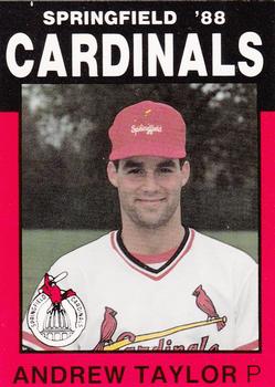 1988 Best Springfield Cardinals #8 Andrew Taylor Front