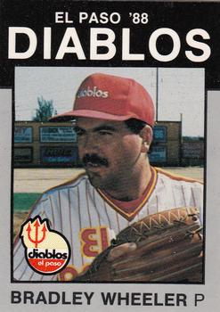 1988 Best El Paso Diablos - Platinum #18 Bradley Wheeler Front