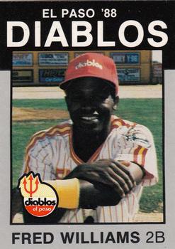 1988 Best El Paso Diablos - Platinum #19 Fred Williams Front