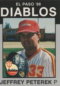 1988 Best El Paso Diablos - Platinum #21 Jeffrey Peterek Front