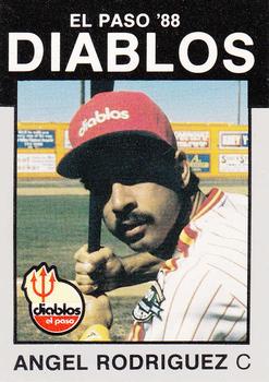 1988 Best El Paso Diablos - Platinum #23 Angel Rodriguez Front