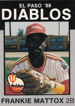 1988 Best El Paso Diablos - Platinum #29 Frankie Mattox Front