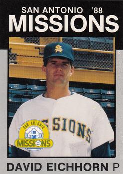 1988 Best San Antonio Missions - Platinum #13 David Eichhorn Front