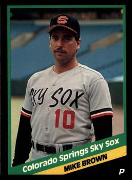 1988 CMC Colorado Springs Sky Sox #2 Mike Brown Front