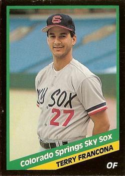 1988 CMC Colorado Springs Sky Sox #20 Terry Francona Front