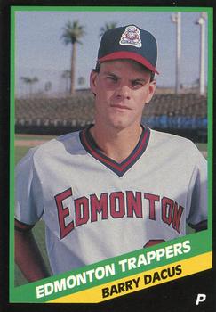 1988 CMC Edmonton Trappers #10 Barry Dacus Front
