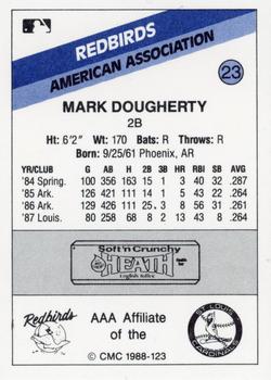 1988 CMC Louisville Redbirds #23 Mark Dougherty Back