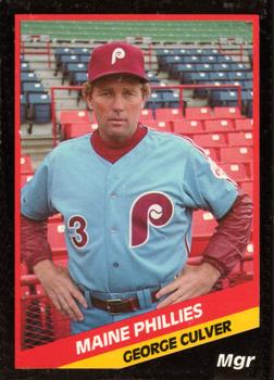 1988 CMC Maine Phillies #23 George Culver Front