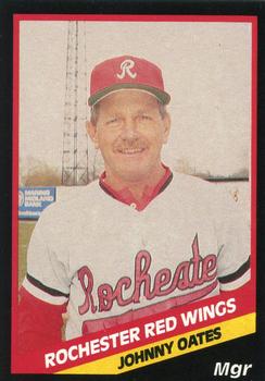 1988 CMC Rochester Red Wings #24 Johnny Oates Front