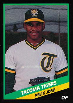 1988 CMC Tacoma Tigers #24 Felix Jose Front