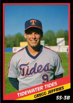 1988 CMC Tidewater Tides #15 Gregg Jeffries Front