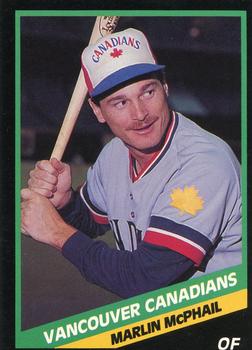 1988 CMC Vancouver Canadians #25 Marlin McPhail Front