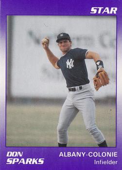 1990 Star Albany-Colonie Yankees #17 Don Sparks Front