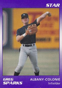 1990 Star Albany-Colonie Yankees #18 Greg Sparks Front